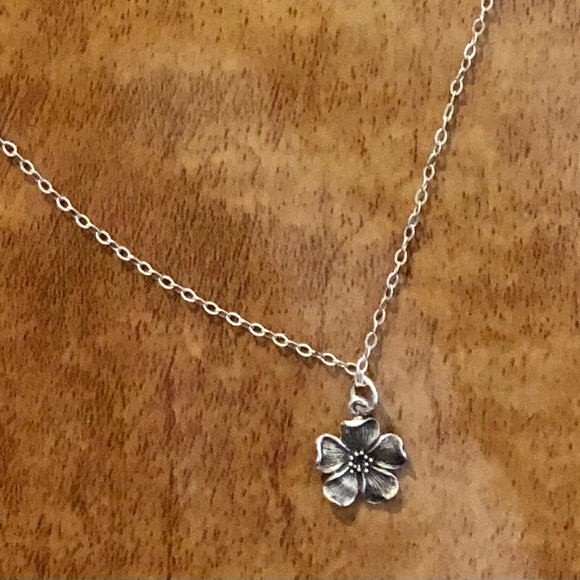 LGM | 925 STERLING SILVER HANDMADE FLOWER PENDANT CHARM W/NECKLACE - Picture 7 of 10